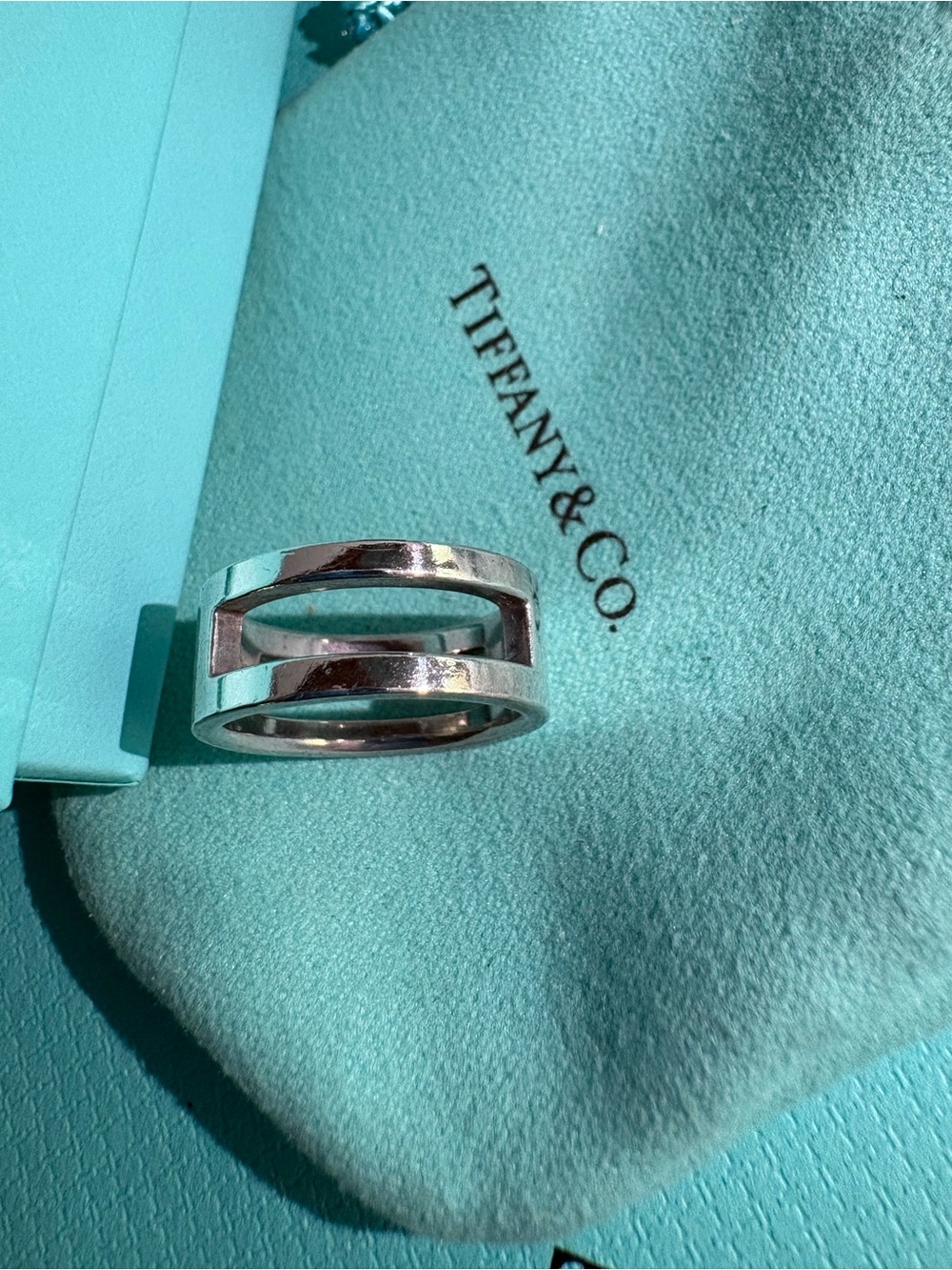 Tiffany & Co. Frank Gehry Open Torque Sterling Silver Ring - Picture 2 of 3
